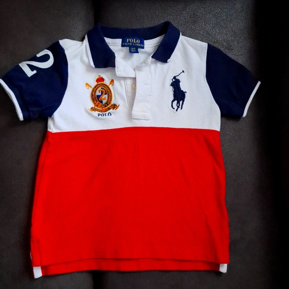 Boys 3T Big Pony Mesh Polo Shirt